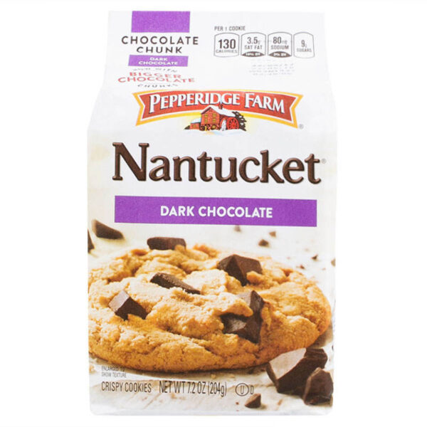 Pepperidge Farm Nantucket Dark Chocolate Crispy Cookies 204g. - Image 2