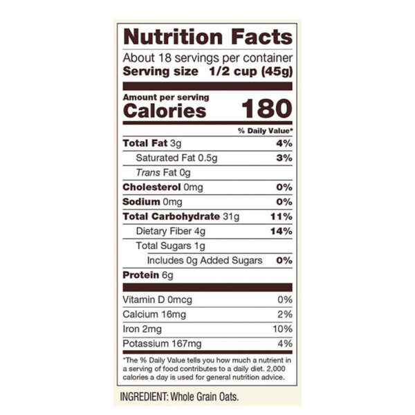 Bobs Red Mill Gluten Free Quick Cooking Oats 794g. - Image 3