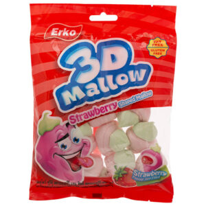 Erko Marshmallow 3D Strawberry Jam Filled Strawberry Flavour 80g.
