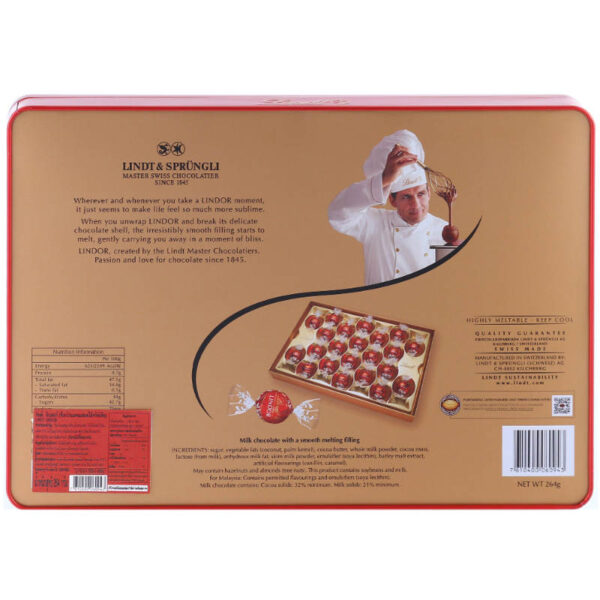Lindt Lindor Milk Chocolate 264g. (Pack 6) - Image 2