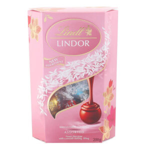 Lindt Lindor Cornet Pink Assorted Chocolate 200g.