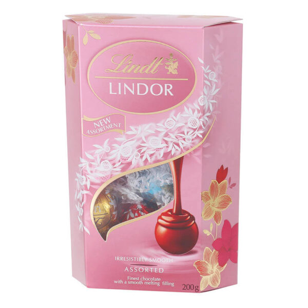 Lindt Lindor Cornet Pink Assorted Chocolate 200g. - Image 2