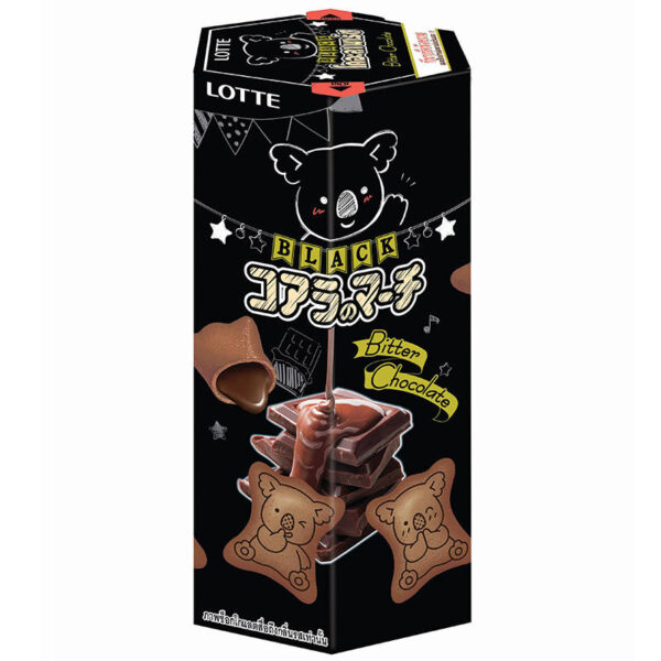 Lotte Koala March Black Bitter Chocolate Biscuits with Chocolate Filling 33g.