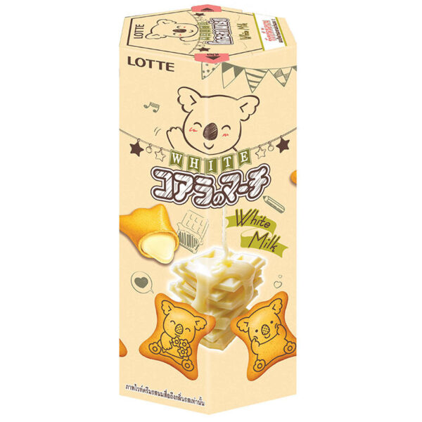 Lotte Koala March White Biscuits with Milk Cream and Cheese Filling 33g.