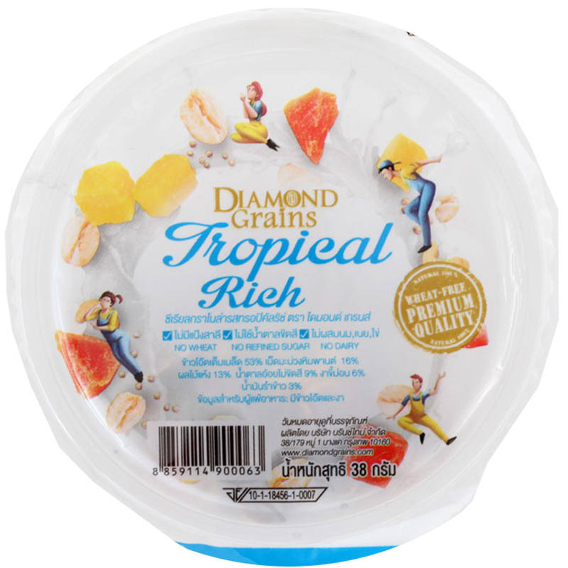 Diamondgrains Granola Tropical Rich 38g.