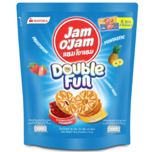 Jam O Jam Double Fun Milk Biscuit Filled with Jam 96g.